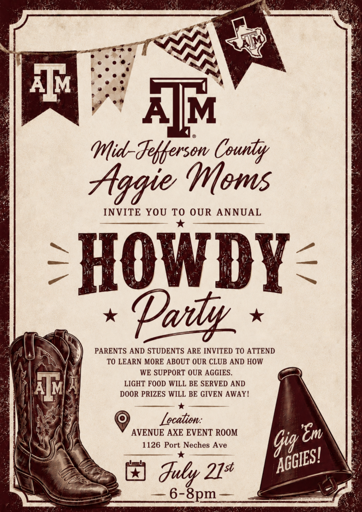 Mid-Jefferson County Aggie Moms Annual Howdy Party